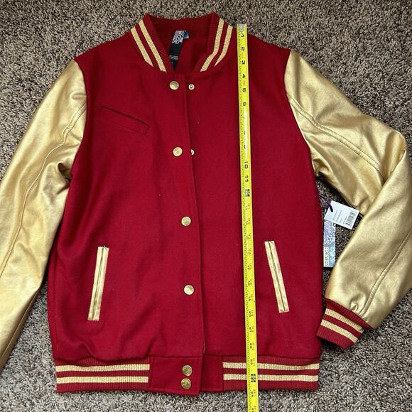 Vintage Sportier Brand Wool Varsity Bomber Jacket Size Medium 1990s - Picture 12 of 14
